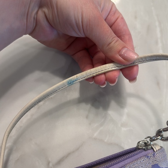 Coach Purple & White Wristlet - Picture 5 of 5